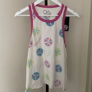 CHASER Pink Trim Racerback Tank